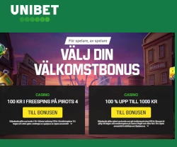 Alla spelare får nu 1000 kr i bonus hos Unibet